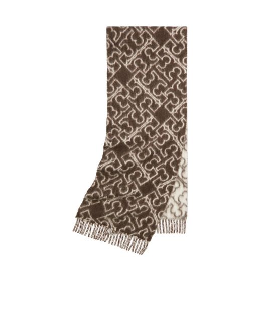 Tory Burch Natural Puzzle Logo Scarf