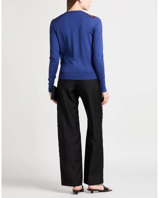 Dolce & Gabbana Blue Colored Satin Knit Sweater