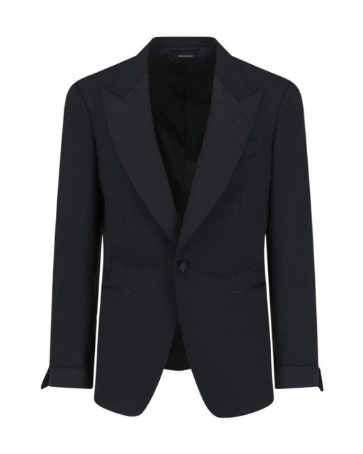 Tom Ford Black Single Breasted Blazer for men