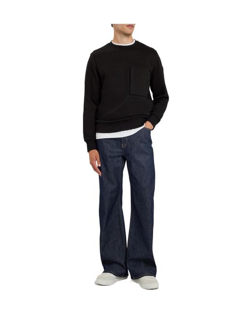Moncler Black Crew-Neck Long-Sleeve Sweatshirt for men