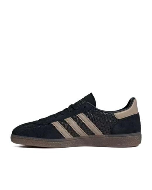 Adidas Originals Black Handball Spezial Woven Three-Stripe Sneakers for men