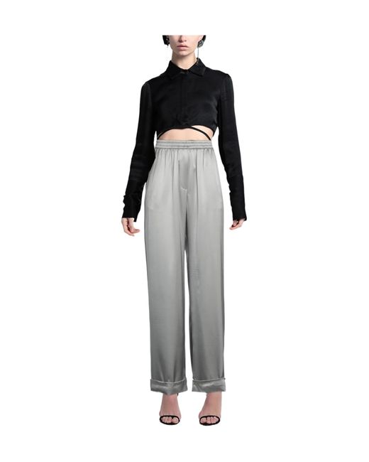 Dolce & Gabbana Gray Minimalist-Colored Trousers
