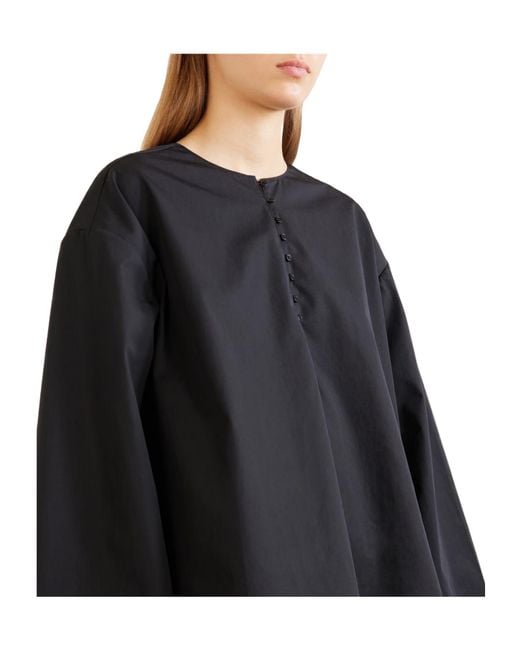 Kallmeyer Black Cotton-Poplin Blouse