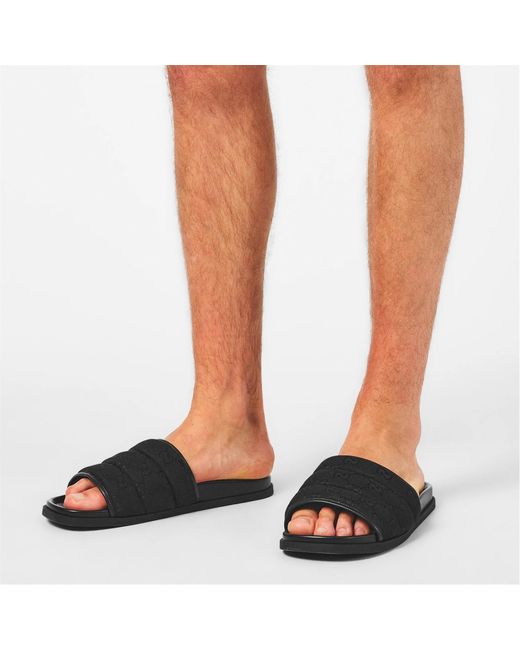 Gucci Black Logo Slippers for men
