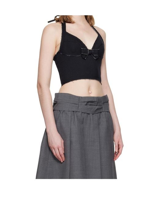 ShuShu/Tong Black Bow-Tie Suspenders
