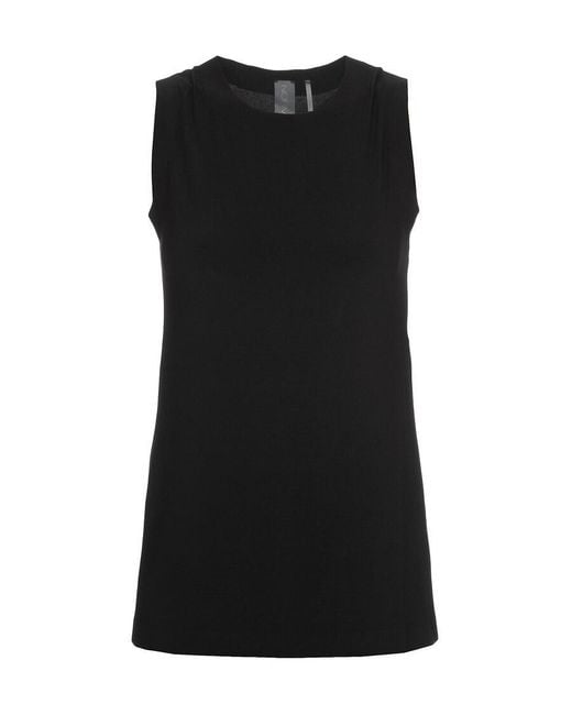 Norma Kamali Black Crewneck Sleeveless Tank Top