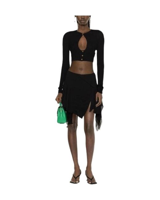 Versace Black Short Skirts