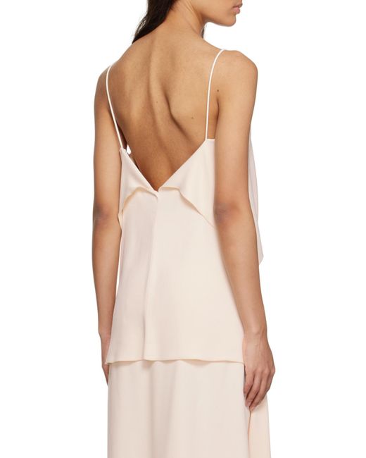 Totême Pink Draped Mid-Length Tank Top