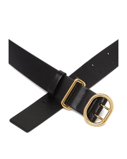 Jil Sander White Leather Belt