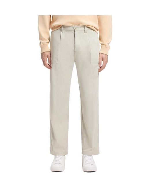 Boss Gray Solid Color Casual Long Pants for men