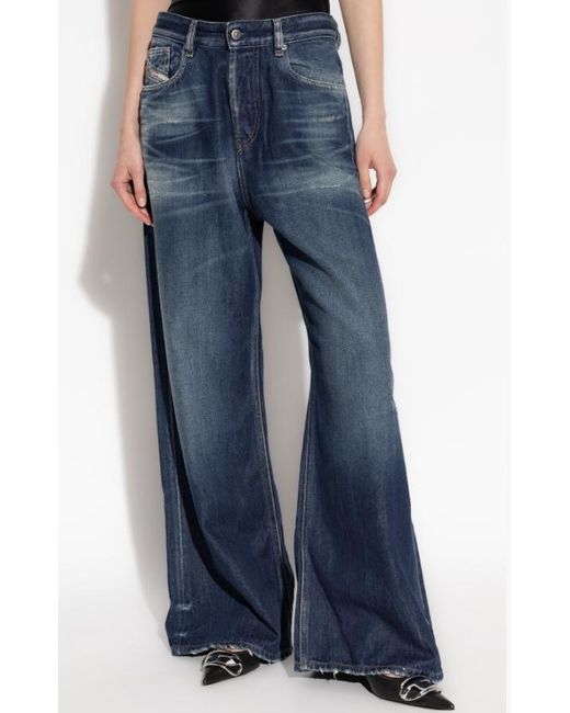 DIESEL Blue 1996 D-Sire Distressed Jeans
