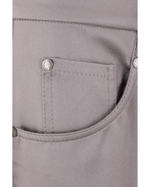 Brunello Cucinelli Gray Embellished Wide-Leg Trousers