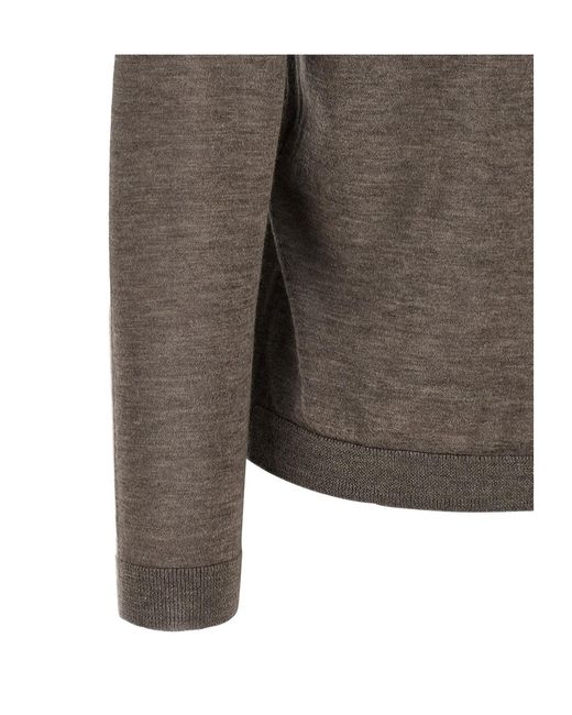 Co. Brown Rolled-Neck Knit Top