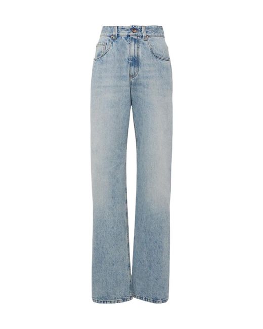 Brunello Cucinelli Blue Belt-Loop Jeans