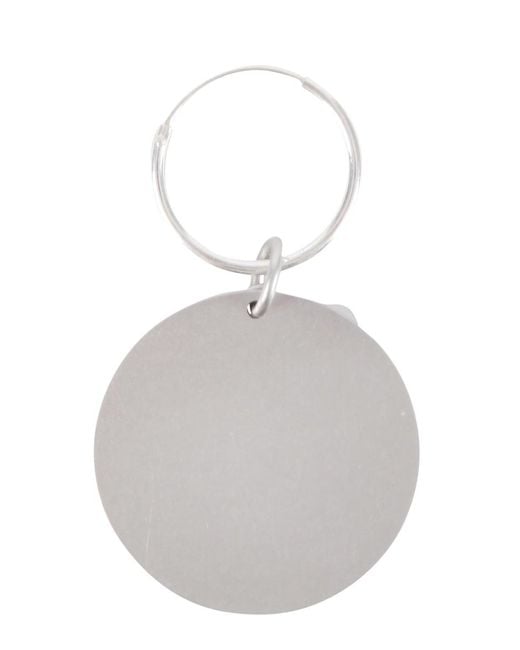 Raf Simons White Circular Single Earring