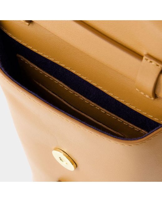 Ines De La Fressange Paris Brown Leonore Phone Shoulder Bag