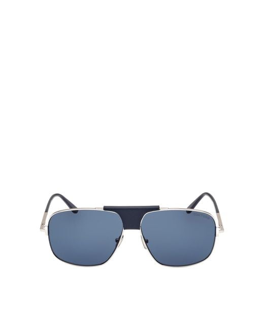 Tom Ford Blue Eyewear Tex Pilot Frame Sunglasses for men