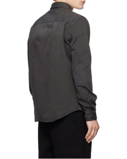 AMI Black Ami De Coeur Button-Down Shirt for men