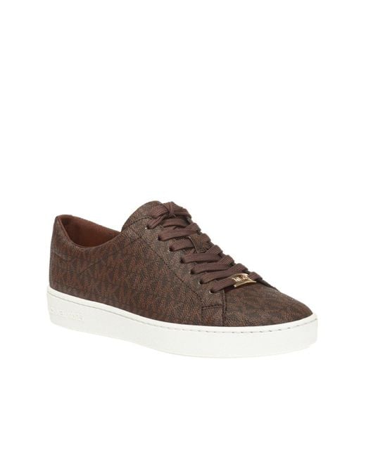 Michael Kors Brown Thick-Sole Casual Sneakers