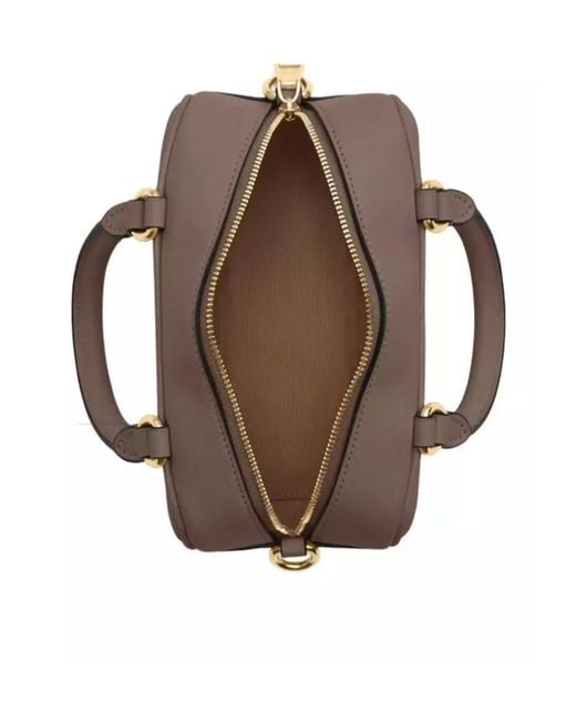 COACH Brown Logo Zipper Shoulder Bag