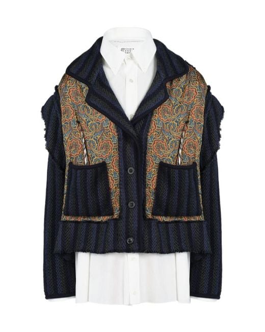 Maison Margiela Black Paisley Poplin Shirt for men