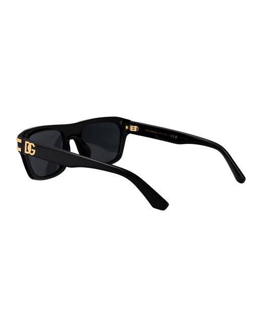 Dolce & Gabbana Black Eyewear Rectangular Frame Sunglasses for men