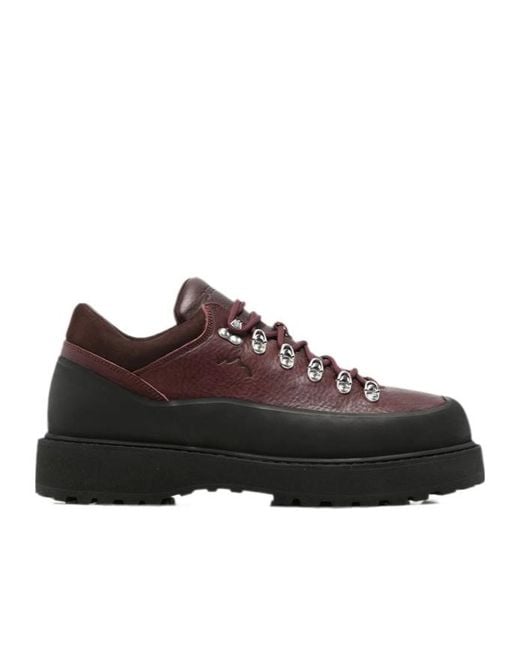 Diemme Brown Lace-Up Low-Top Casual Shoes for men