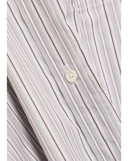 Rohe White Striped Cotton Shirt