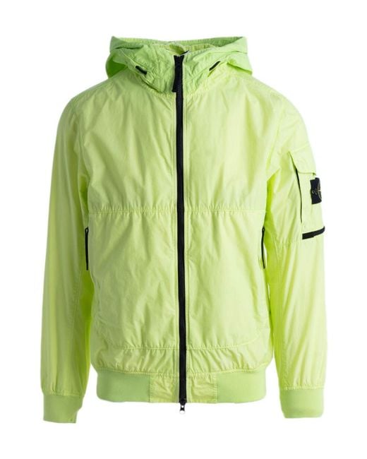Stone Island Green Compass-Patch Lightweight Jacket for men