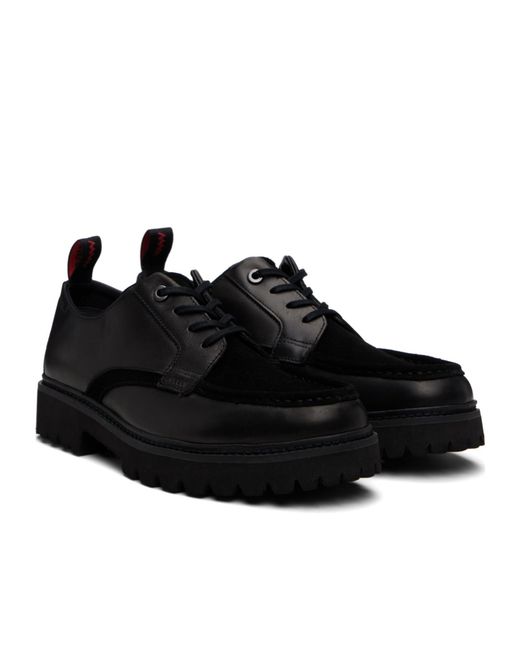 Boss Black Lace-Up Derby Shoes for men
