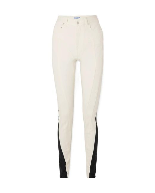 Mugler White High-Waisted Skinny Jeans