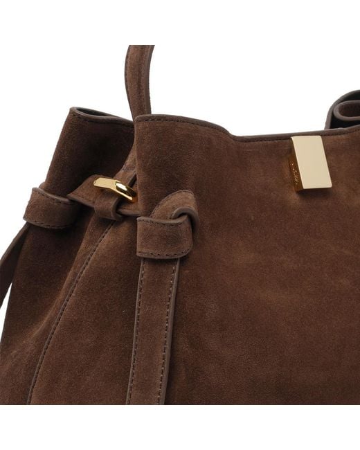 Yuzefi Brown Top Handle Shoulder Bag