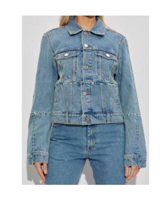 Vetements Blue Panelled Denim Jacket for men