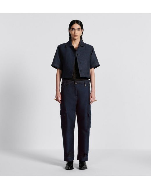 Dior Blue Belted Cargo Pants