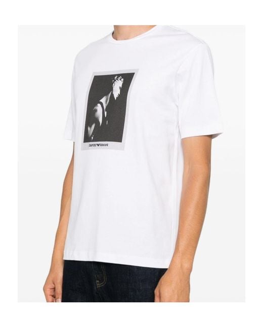 Emporio Armani White Crew-Neck T-Shirt for men