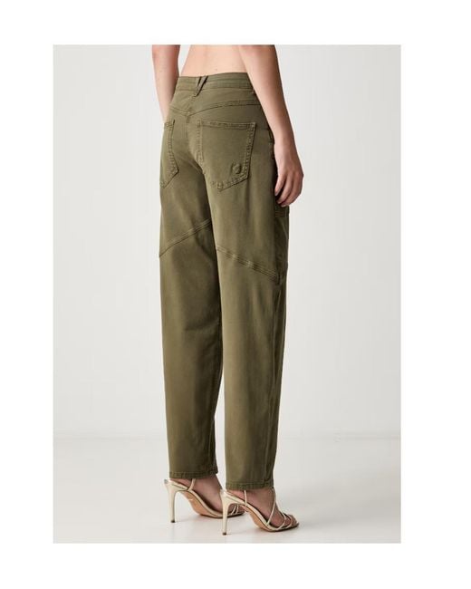 Liu Jo Green Casual Trousers With Belt Loops