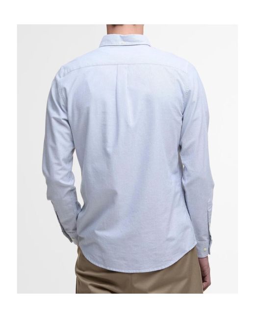 Barbour Blue Striped Oxford Shirt for men