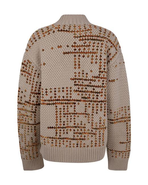 Dries Van Noten Brown High Neck Long-Sleeved Jumper for men