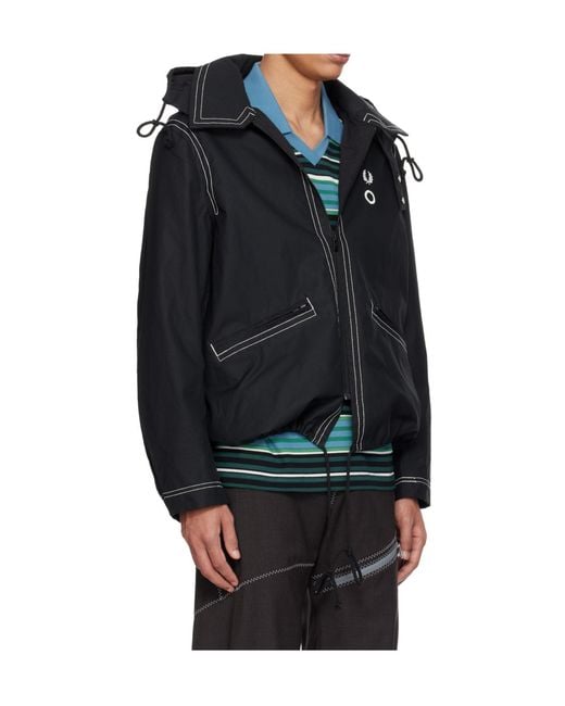 Craig Green Black X Fred Perry Collaboration Alpine Long-Sleeve Casual Jacket for men
