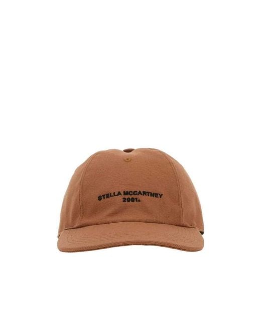 Stella McCartney Brown Logo Embroidered Baseball Cap