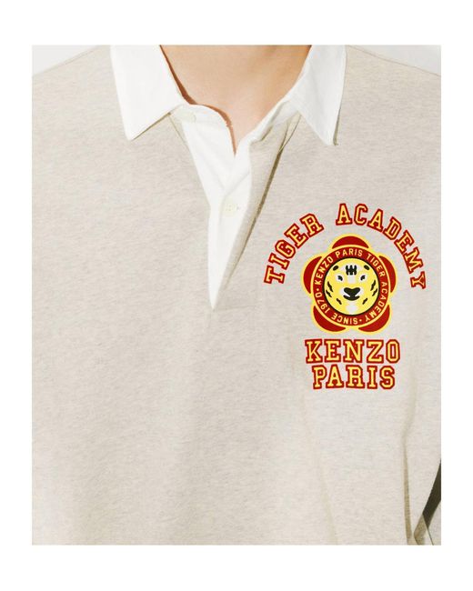 KENZO White Tiger Academy' Polo Shirt for men