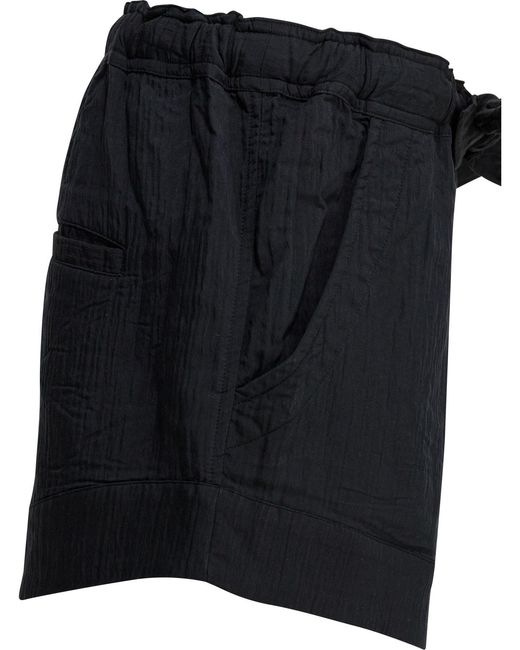 Isabel Marant Black 'Birva' Shorts With Laces