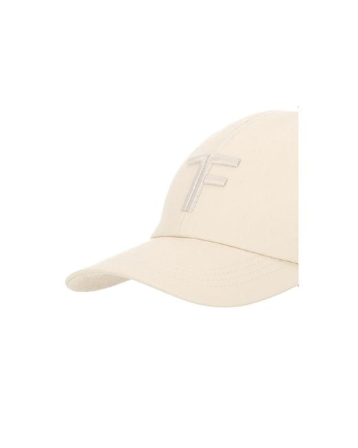 Tom Ford White Logo-Embroidered Curved Peak Baseball Cap for men