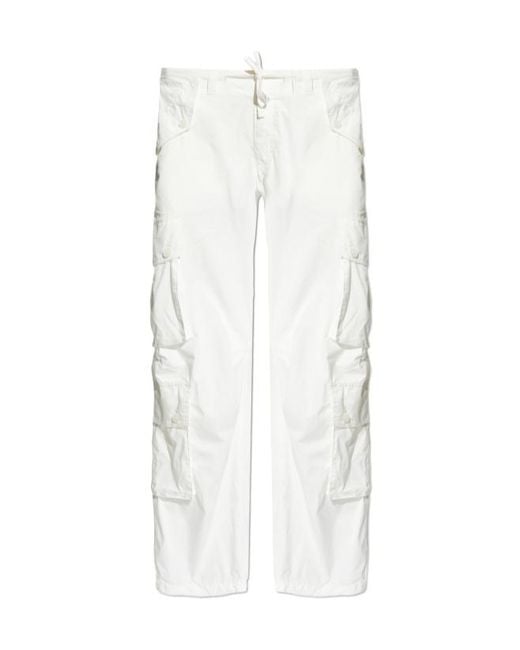 Dolce & Gabbana White Straight Leg Cargo Pants for men