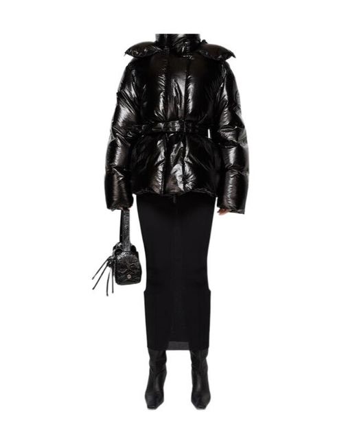 Acne Black Belted Puffer Jacket