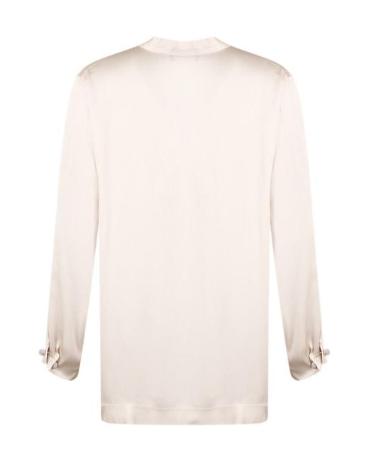 Fabiana Filippi Natural Long-Sleeved Top