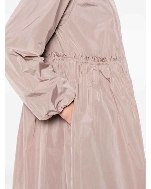 Herno Pink Zip-Up Hooded Coat