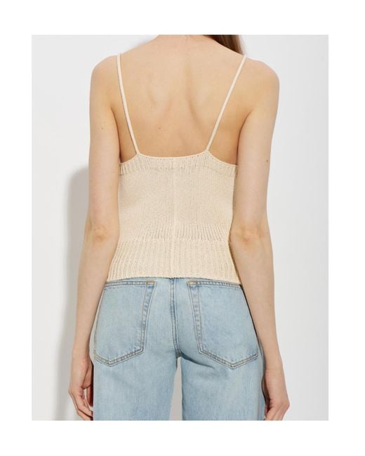 Re/done White V-Neck Camisole