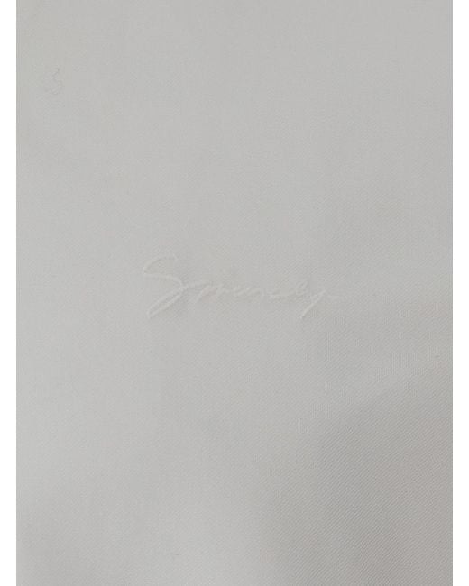 Givenchy White Logo Embroidered Long-Sleeved Shirt for men