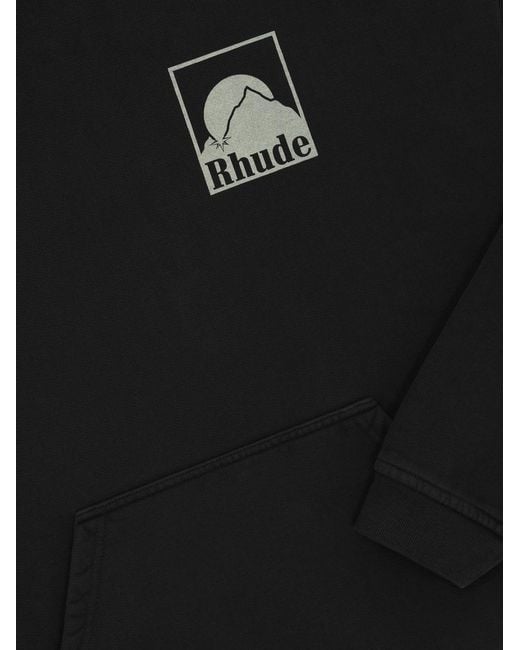 Rhude Black Moonlight Badge Hoodie for men